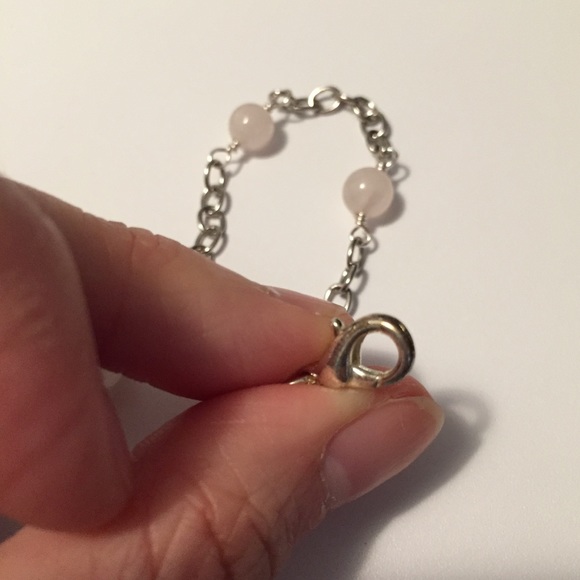 🆕 Pink quartz bead silver bracelet - Picture 2 of 3